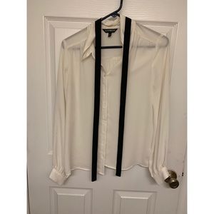 Express long sleeve button down with neck tie